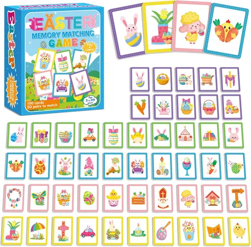 Miniatura 25 de gisgfim 50 pares de banderas de juego de memoria de Estados Unidos de concentración tarjeta de memoria educativas, juegos de geografía, juego