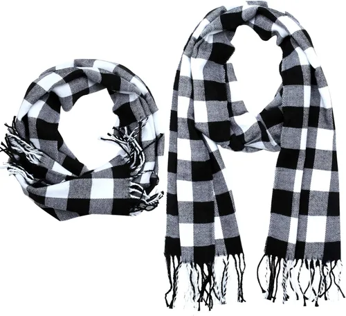 Miniatura 7 de Aneco Conjunto de bufanda de punto cálido de invierno para hombres y mujeres bufanda elástica suave