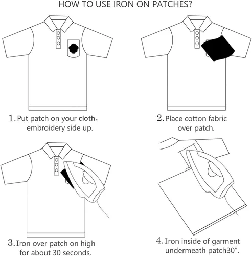 Miniatura 6 de Parches de números para planchar, 5 piezas de parches de números bordados completos para ropa, vestido, sombrero, jeans, accesorios de bricolaje