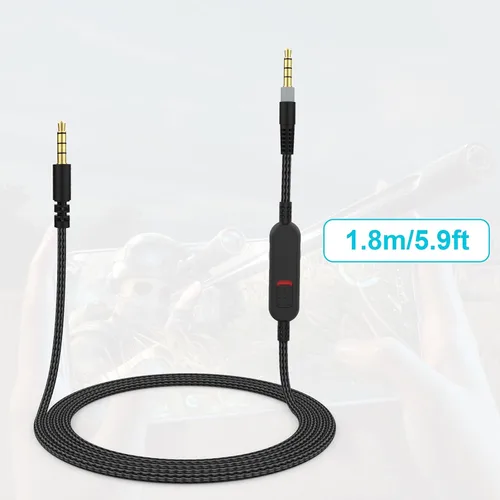 Miniatura 5 de Cable de audio Cloud Alpha de repuesto con controles de silencio y volumen compatible con auriculares Kingston Cloud Alpha y Cloud Mix