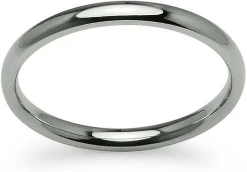 Miniatura 2 de Anillo de boda de acero inoxidable pulido de 0.08 pulgadas (2mm), ajuste cómodo, tallas completas y medas de 5-14 plateado, oro amarillo, oro rosa