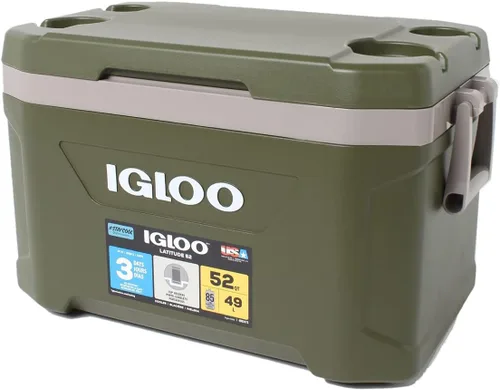 Igloo 60367 Sportsman Latitude 52 - Nevera, aprox. 11,2 galones (49 L), deportista, latitud, al aire libre, camping, ocio, pesca, verde