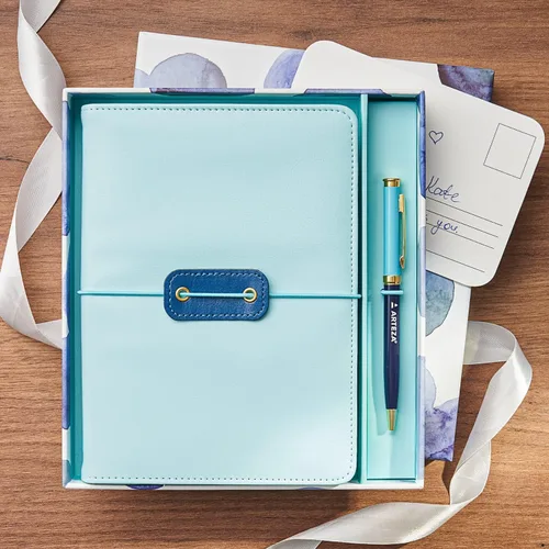 Miniatura 8 de ARTEZA Juego de regalo de diario, 6 x 8 pulgadas, cuaderno de 96 hojas con papel rayado de doble cara y 1 bolígrafo de tinta negra, diseño en blanco