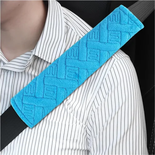 Miniatura 12 de Dickno - Juego de 2 almohadillas para cinturón de seguridad de auto, suaves y cómodas, fundas para correa de hombro para cinturón de seguridad, Negro