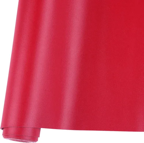 Miniatura 9 de Ramya Hojas de cuero sintético de color sólido liso 1 rollo 12"X53" (30 cm X 135 cm), la piel sintética es ideal para proyectos de manualidades DIY