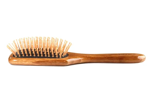 Miniatura 3 de Bass Cepillos Cepillo para peinar y desenredar Pin de nailon de grado profesional Mango de bambú puro Paleta pequeña Acabado sólido Modo