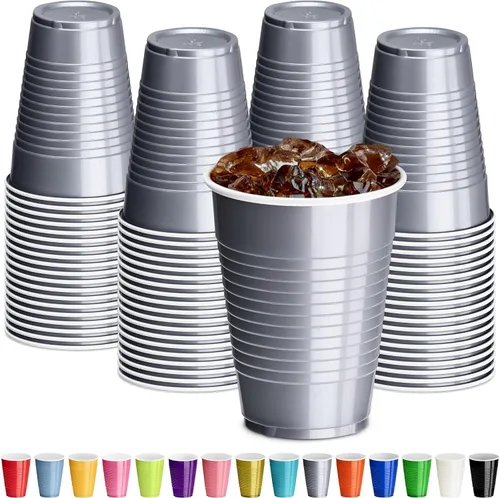 Miniatura 16 de DecorRack - Vasos desechables y reutilizables de 12 onzas para fiestas de cumpleaños, despedidas de soltera, campamentos, eventos en interiores y al