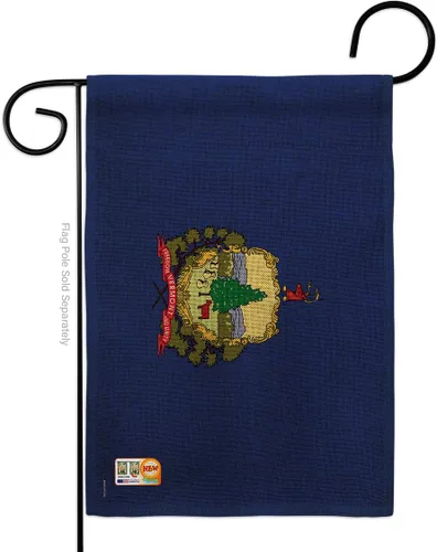 Miniatura 13 de Juego de banderas de jardín Vermont con clavija de madera, estados americanos, territorios americanos, república, país, área particular, pequeño