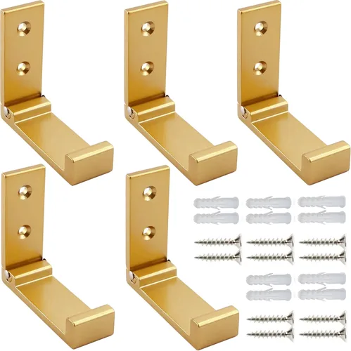 Miniatura 12 de ZEYU Ganchos Plegables para Abrigos, 10 Piezas Ganchos de Pared para Colgar Abrigos, Ganchos para Toallas, Herrajes Resistentes de Aleación
