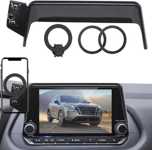 Soporte magnético de teléfono para Nissan Rogue S SV Rock Creek 2021-2026/Sentra SR SV 2021-2026 [solo compatible con 8 pulgadas], soporte de