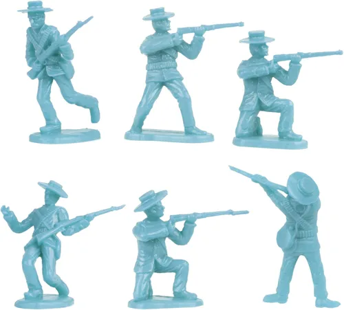 Miniatura 4 de BMC The Alamo Plastic Army Men - Figuras de soldado de 37 piezas de Texas vs. Mexico