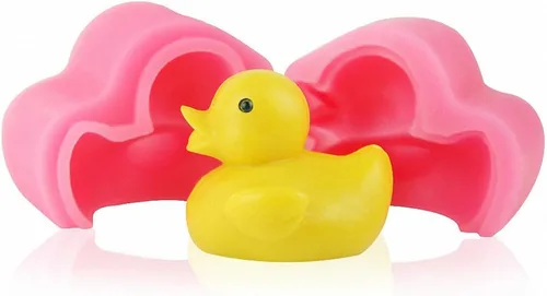 MoldFun Molde de silicona de pato de goma 3D de tamaño pequeño para jabón hecho a mano, bomba de baño, barra de loción, chocolate, caramelo,