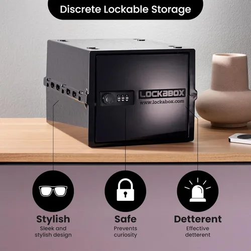 Miniatura 10 de Lockabox One™ Caja de almacenamiento compacta e higiénica con cerradura para alimentos, medicamentos, tecnología y seguridad en el hogar