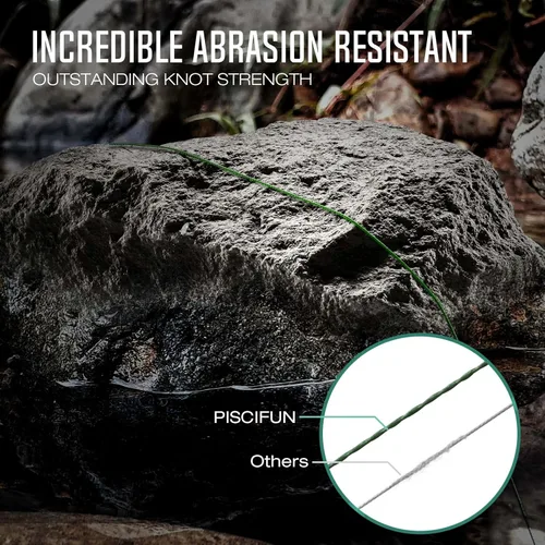 Miniatura 6 de Piscifun Línea de Pesca Trenzada Onyx, Superlínea Trenzada Resistente a la Abrasión, Cero Estiramiento Súper Fuerte, Baja Memoria, Líneas de Pesca