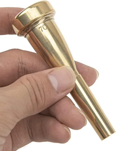 Miniatura 5 de Boquilla de trompeta chapada en oro de metal compatible con piezas de accesorios de trompeta (7C)