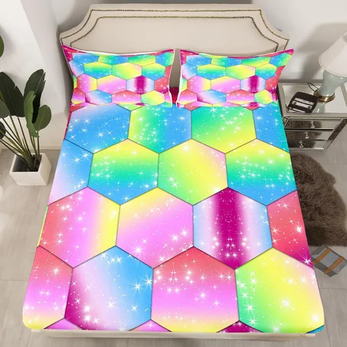 Miniatura 22 de Erosebridal Juego de cama de caballo para niñas, niños y parejas, sábana bajera ajustable de caballos blancos y negros, tamaño individual, diseño