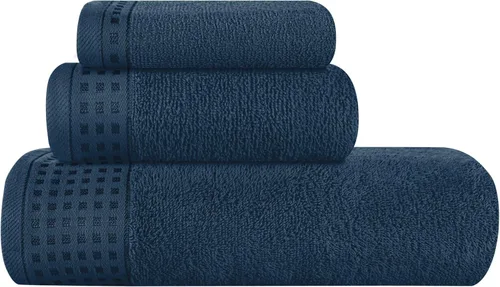 Miniatura 108 de GLAMBURG Juego de 2 toallas de baño de gran tamaño 100% algodón, 28 x 55 pulgadas, ultra suaves, altamente absorbentes, compactas, de secado rápido