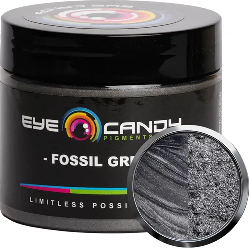 Eye Candy Pigments - Polvo de mica gris de alta calidad, color gris fósil (1.76 oz), para epoxi, resina, jabón, pintura, carpintería, vertido