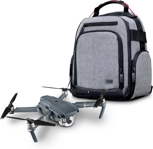 Miniatura 10 de USA Gear Mochila compacta para drones – Funda para dron cuadricóptero RC compatible con DJI Mini 4K, DJI Mini 3, AVIALOGIC, Controller y más Negro