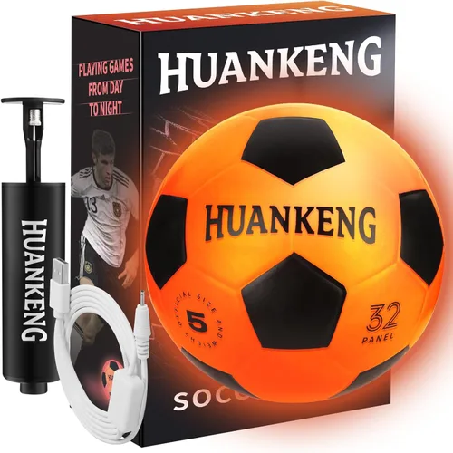 HuanKeng Upgrade Rechargeable Glow in The Dark Ball Toys Birthday Gifts for 6 7 8 9 10 11 12 13 14 15 Year Old Boys, Sports and Outdoors Light Up