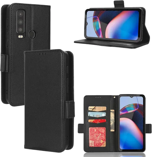 Miniatura 15 de Funda de piel sintética compatible con Motorola Moto E22 4G, funda de piel sintética compatible con Motorola Moto E22i 4G, color negro