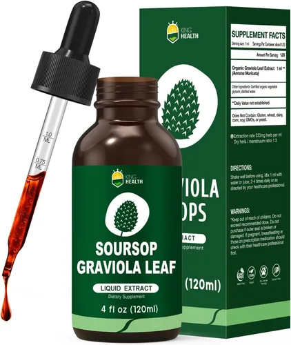 Miniatura 8 de Gotas líquidas de extracto de hoja de graviola de guanábana orgánica, líquido puro amargo de guanábana para apoyo inmunológico, certificado GMP