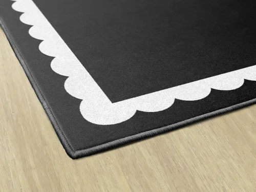 Miniatura 6 de Flagship Carpets Alfombra educativa con borde festoneado arcoíris para habitación de niños, aula de niños, alfombra de juegos para enseñanza y sala