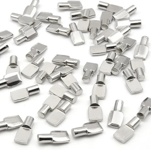 Miniatura 5 de 50 clavijas de estante de 0.276 x 0.945 in, clavijas de soporte de estante de metal, clavijas de estante de gabinete para estantes, muebles