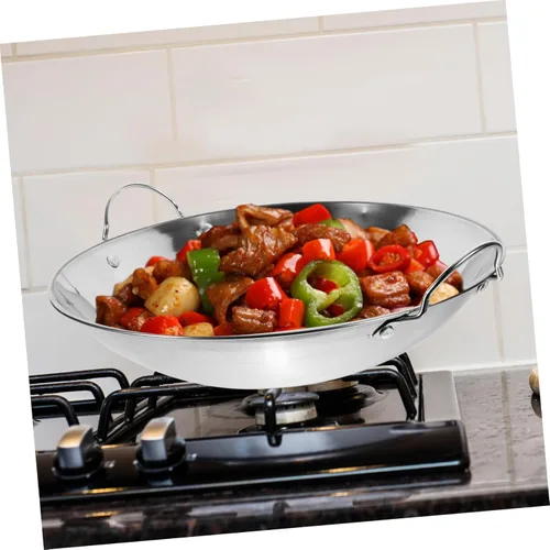 Miniatura 9 de GANAZONO Olla de acero antiadherente para el hogar olla pequeña para cocinar olla caliente cocina acero doble asas fácil de limpiar estilo aleatorio