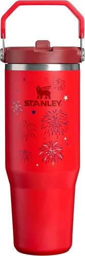 Miniatura 137 de STANLEY IceFlow 2.0 - Vaso con pajilla abatible con asa, 30 onzas, tapa giratoria y popote abatible, botella de agua a prueba de fugas, acero Tiza