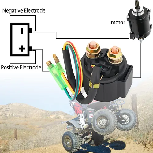 Miniatura 4 de Relé solenoide de arranque para Honda Fourtrax 300 TRX300EX 1993 1994 1995 1996 1997 1998 1999 2000 2001 2002 2003