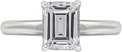 Miniatura 5 de Tienda Collection Anillo solitario de plata de ley con forma de fantasía hecho con circonitas de elementos infinitos