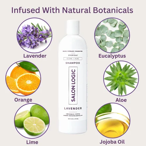 Miniatura 6 de SalonLogic Acondicionador limpio y puro para uso diario, lavanda, productos de calidad de salón, con aroma natural, repara el cabello dañado
