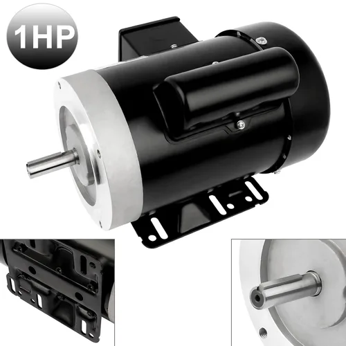 Miniatura 2 de 1 HP Motor eléctrico de uso general monofásico Motor 3450 RPM 115/230V 11.2/5.6A 56C Marco TEFC CW/CCW