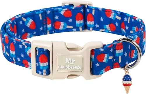 Miniatura 14 de MR.CHUBBYFACE· Collar de perro de primavera y verano, lindos collares de perro de limón verde, collar ajustable de tela natural suave para perros
