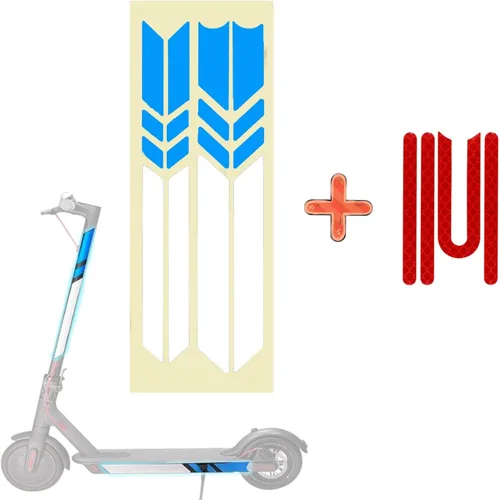 Piezas de scooter, tira reflectante, marco de película, adhesivo para pedal y rueda delantera y trasera, impermeable, repuesto para scooter