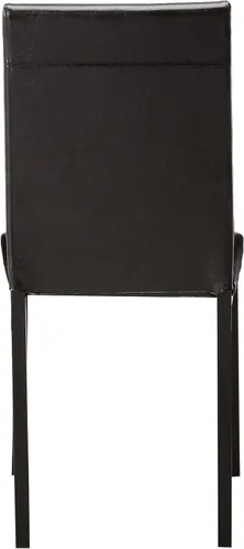 Miniatura 4 de Roundhill Furniture Noyes - Silla de comedor de piel sintética con marco de metal, juego de 4, color negro