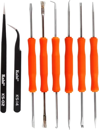 Kaisiking 6 piezas de ayuda de soldadura de doble cara herramienta de reparación con 2 pinzas de precisión para reparación electrónica y soldadura