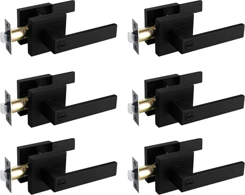 Miniatura 47 de NEWBANG Manija de palanca de puerta sólida con acabado negro mate