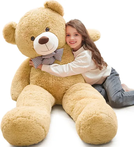 Miniatura 25 de MorisMos Oso de peluche gigante, regalo de oso gigante suave para niñas, novia en San Valentín, Navidad, cumpleaños, 47 pulgadas, azul Azul claro