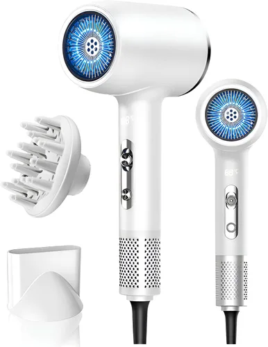 Secador de pelo Essence Hair Care Professional, pantalla LCD de temperatura, 110 V, 3 ajustes de velocidad, color blanco