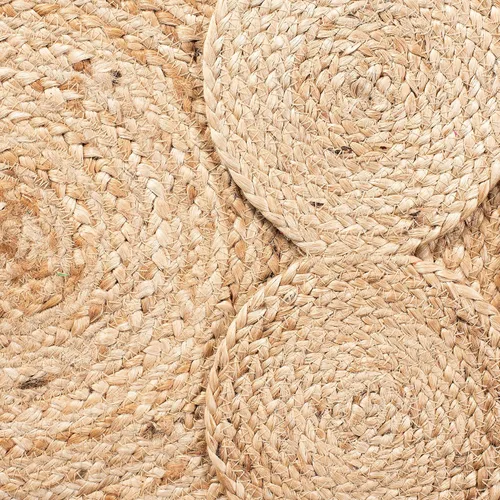SAFAVIEH Natural Fiber Round Collection NFB308A - Alfombra redonda de yute con encanto de campo bohemio hecho a mano de 3 pies