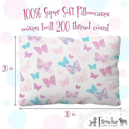 Miniatura 36 de Frenchie Mini Couture Sábanas bajeras para cuna, 100% algodón, se adaptan a colchones de niños pequeños, estrellas azules, 28 x 52 pulgadas, paquete
