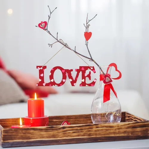 Miniatura 6 de Adornos de madera para cartas de amor para pintar de 7 pulgadas, tamaño grande, para el Día de la Madre, el Día de San Valentín, discos de madera
