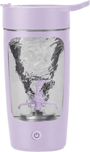 Botella mezcladora eléctrica, botellas mezcladoras para mezclas de proteínas, | Tritan | sin BPA | Taza mezcladora portátil, recargable, para Púrpura