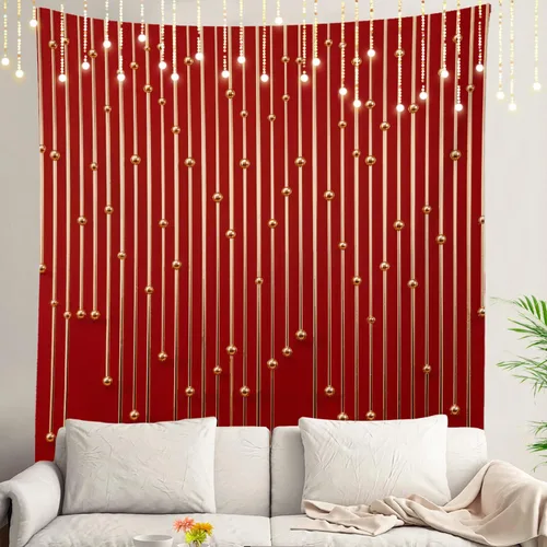 Miniatura 124 de Shrahala Tapiz de pared azul brillante, acuarela azul degradado para colgar en la pared, tapiz grande decorativo de fibra de poliéster, dobladillo
