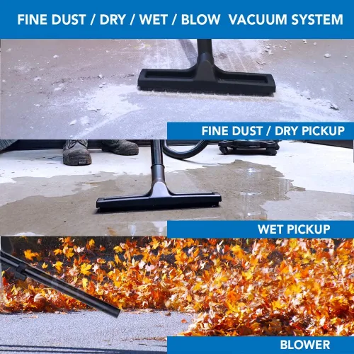 Miniatura 3 de BIDZ Potente motor de 5 galones de potencia de succión de elevación de agua de 63.5 pulgadas, sistema de vacío semicomercial de acero inoxidable