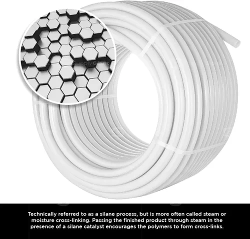 Miniatura 4 de Supply Giant PEX-B - Tubo blanco de 1/2 pulgada x 300 pies para fontanería, línea de agua potable para mejoras del hogar, uso en interiores