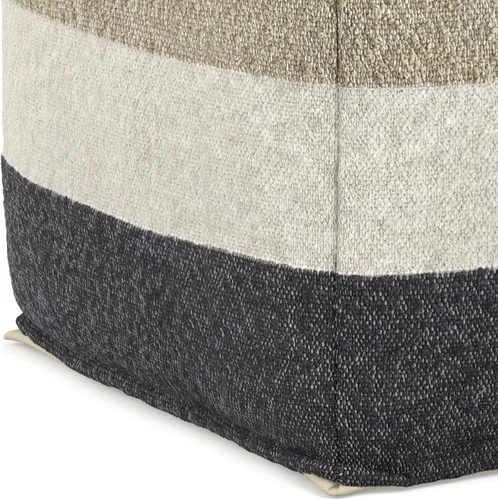 Miniatura 8 de SIMPLIHOME Claudette - Puf cuadrado de 18 pulgadas de ancho tapizado de tela acrílica otomana en multicolor, taburete bohemio, puf decorativo