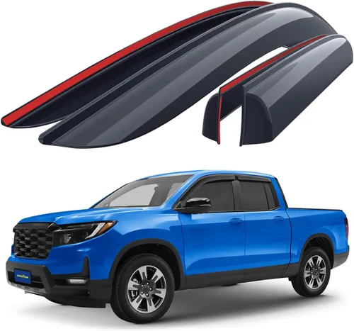 Miniatura 10 de Goodyear Deflectores de ventana inastillables para Ram ProMaster 2014-2026, protectores de lluvia con cinta, viseras de ventana, deflector